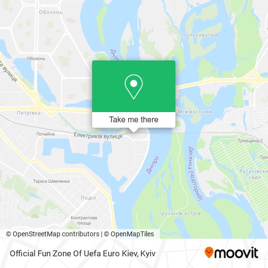 Official Fun Zone Of Uefa Euro Kiev map