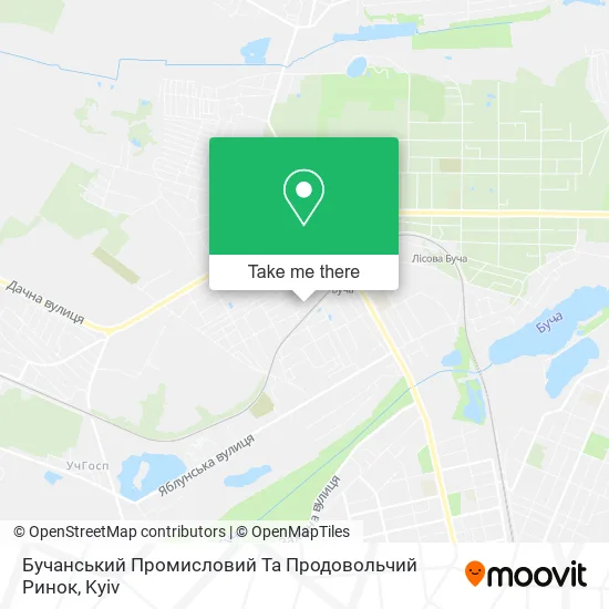 Карта Бучанський Промисловий Та Продовольчий Ринок