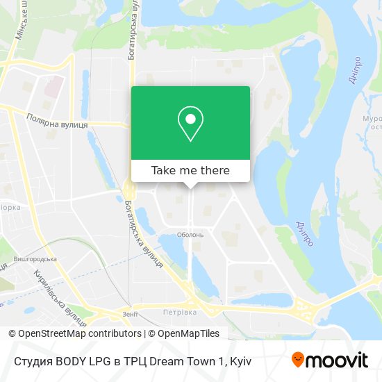 Студия BODY LPG в ТРЦ Dream Town 1 map