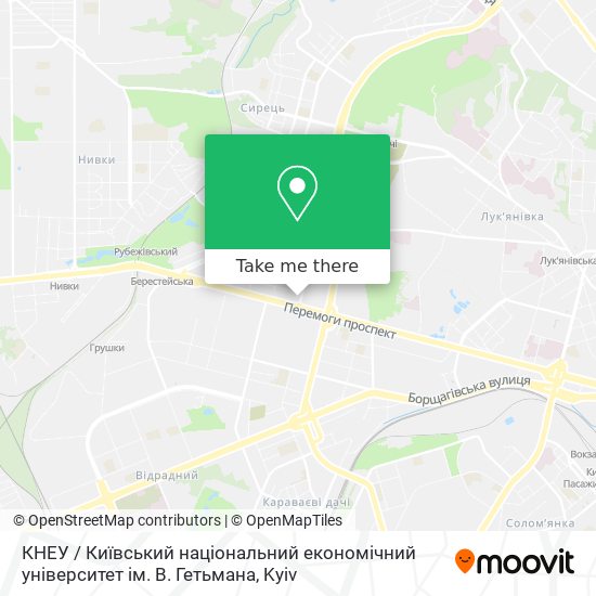 КНЕУ / Київський національний економічний університет ім. В. Гетьмана map