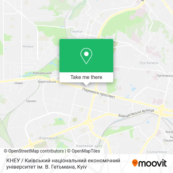 Карта КНЕУ / Київський національний економічний університет ім. В. Гетьмана