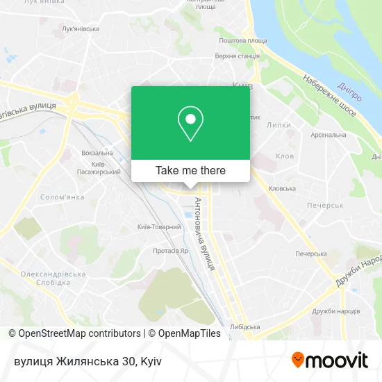 Карта вулиця Жилянська 30