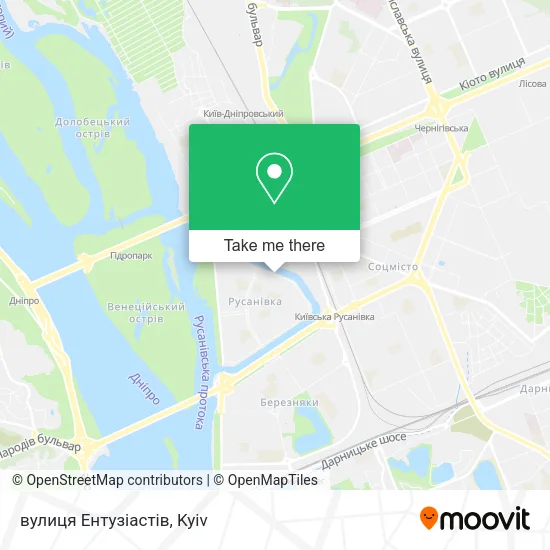 Карта вулиця Ентузіастів