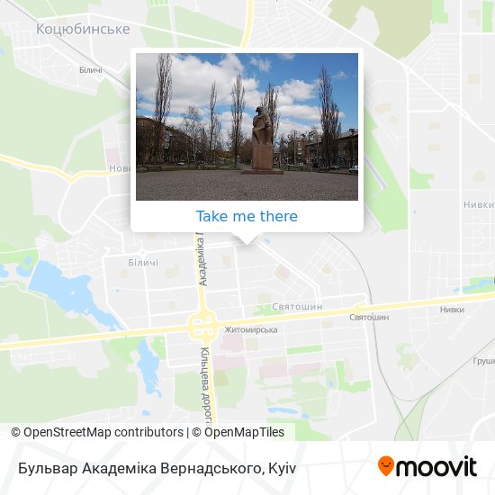 Бульвар Академіка Вернадського map