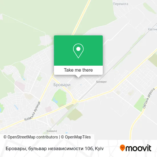 Карта Бровары, бульвар независимости 10б
