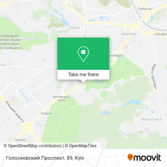 Карта Голосеевский Проспект, 89