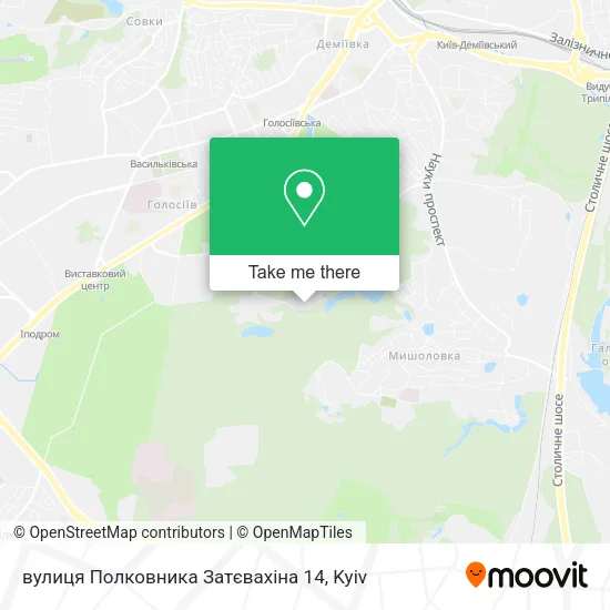 Карта вулиця Полковника Затєвахіна 14