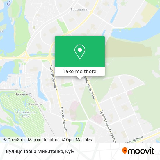 Вулиця Івана Микитенка map