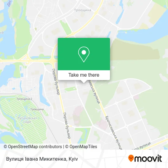Карта Вулиця Івана Микитенка