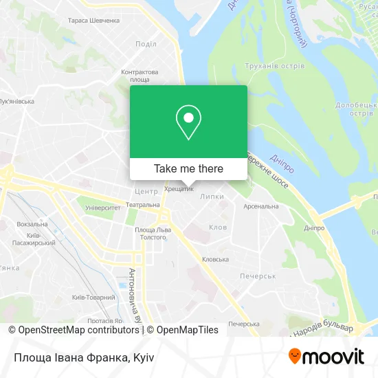 Карта Площа Івана Франка