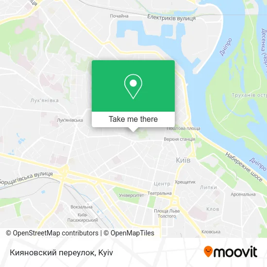 Карта Кияновский переулок