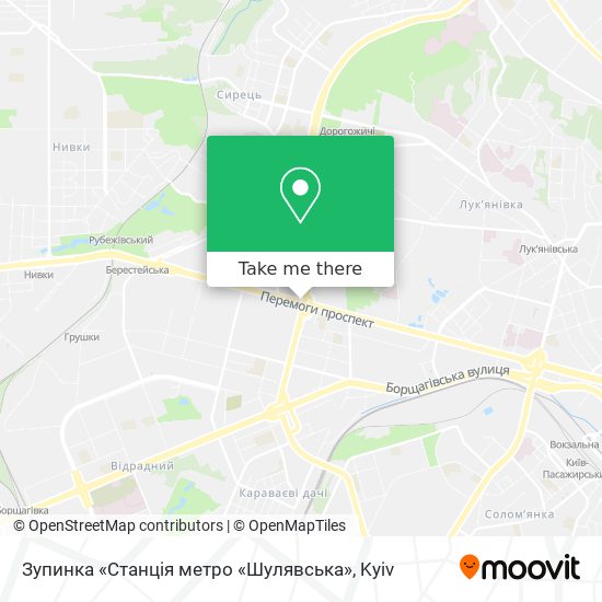 Зупинка «Станція метро «Шулявська» map