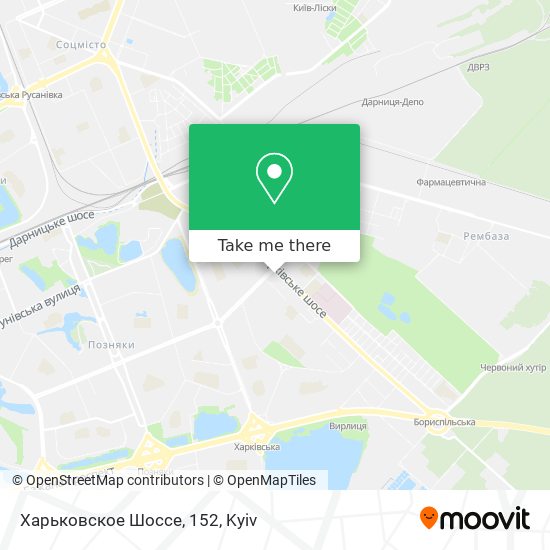 Харьковское Шоссе, 152 map