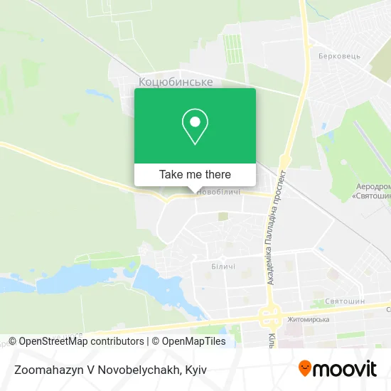 Карта Zoomahazyn V Novobelychakh