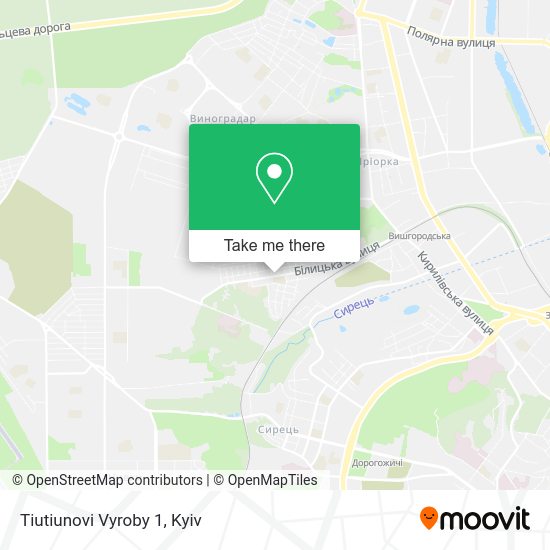 Карта Tiutiunovi Vyroby 1