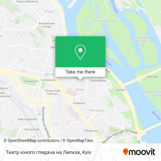 Карта Театр юного глядача на Липках