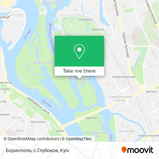 Борисполь, с.Глубокое map