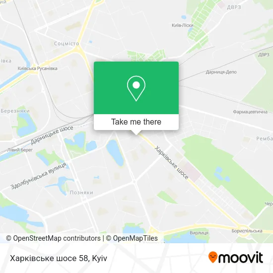Карта Харківське шосе 58
