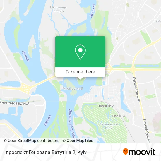 Карта проспект Генерала Ватутіна 2