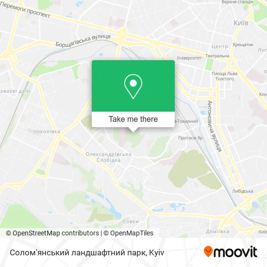 Солом'янський ландшафтний парк map