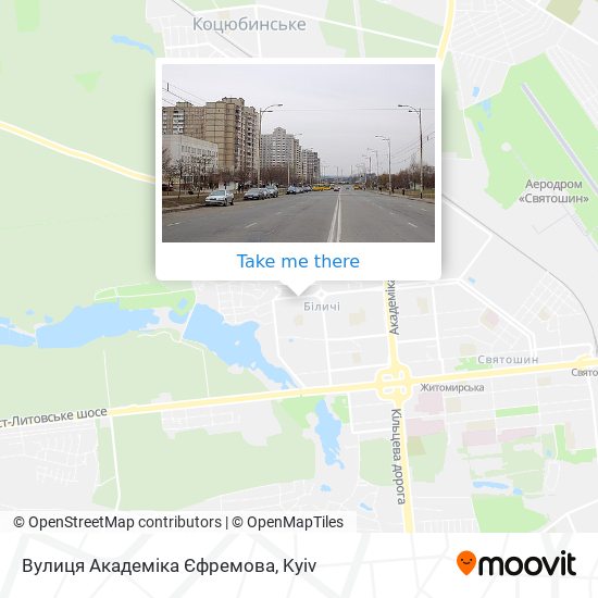 Вулиця Академіка Єфремова map