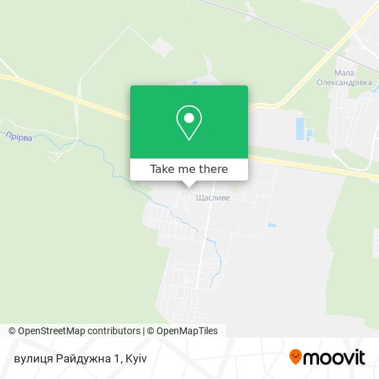 Карта вулиця Райдужна 1