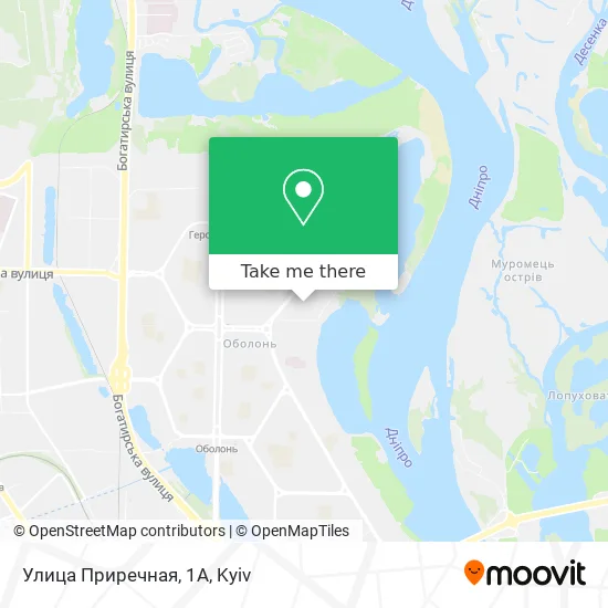 Улица Приречная, 1А map
