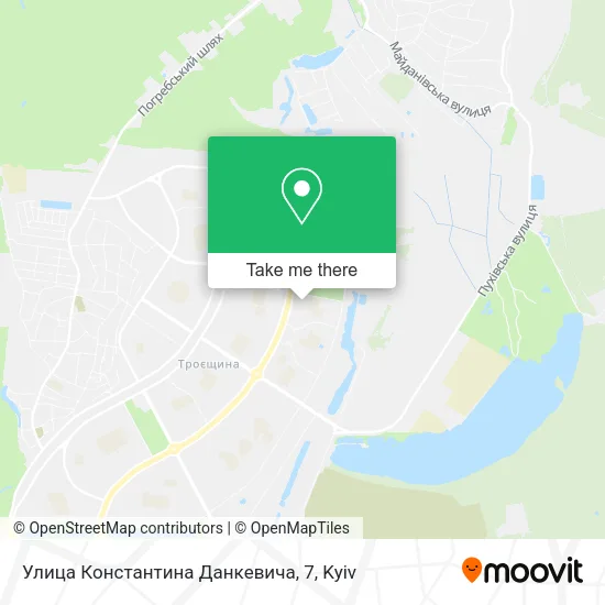 Карта Улица Константина Данкевича, 7
