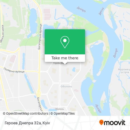 Героев Днепра 32а map