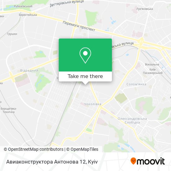 Авиаконструктора Антонова 12 map