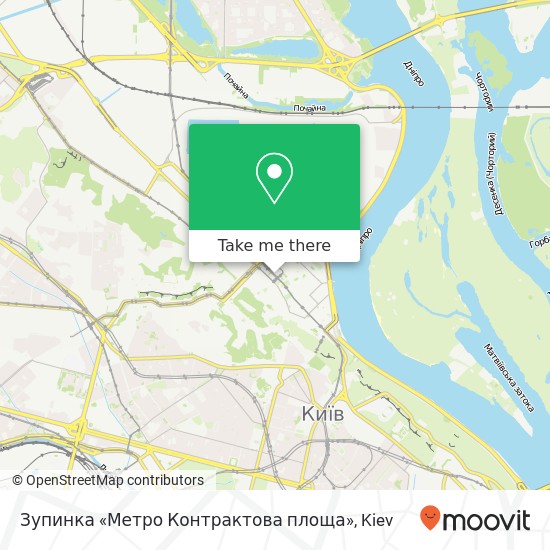 Зупинка «Метро Контрактова площа» map