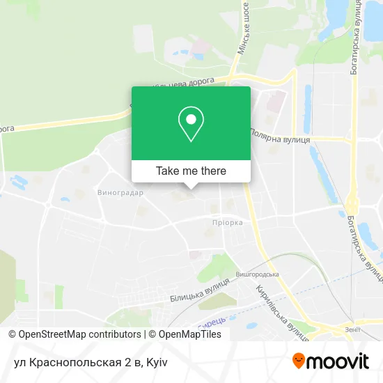 Карта ул Краснопольская 2 в