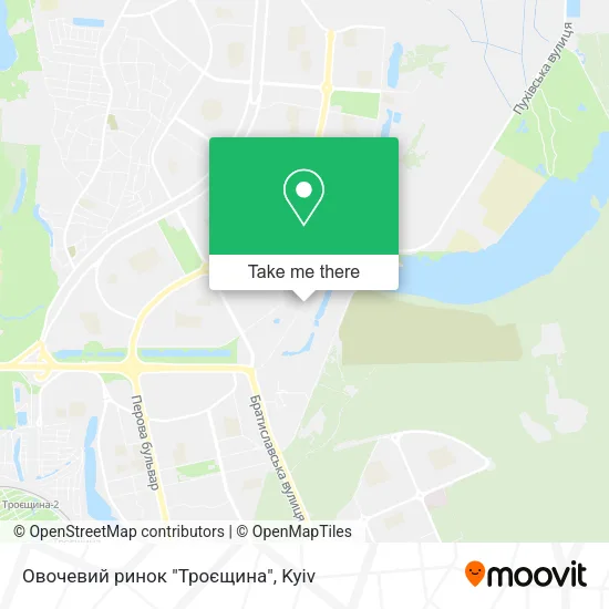Карта Овочевий ринок "Троєщина"