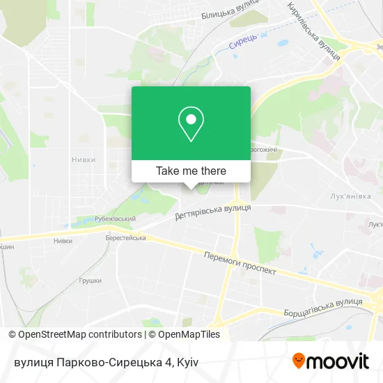 Карта вулиця Парково-Сирецька 4