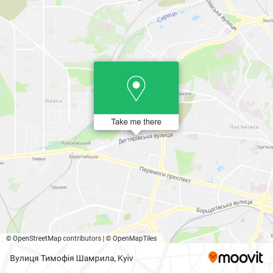 Вулиця Тимофія Шамрила map