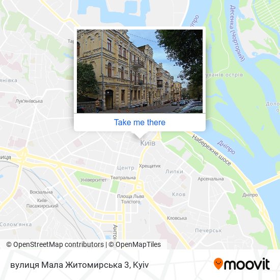 Карта вулиця Мала Житомирська 3