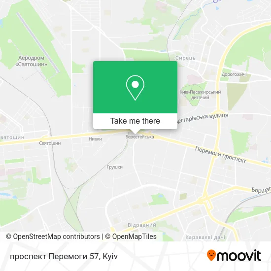 Карта проспект Перемоги 57