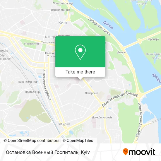 Карта Остановка Военный Госпиталь