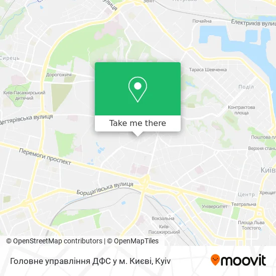 Головне управління ДФС у м. Києві map