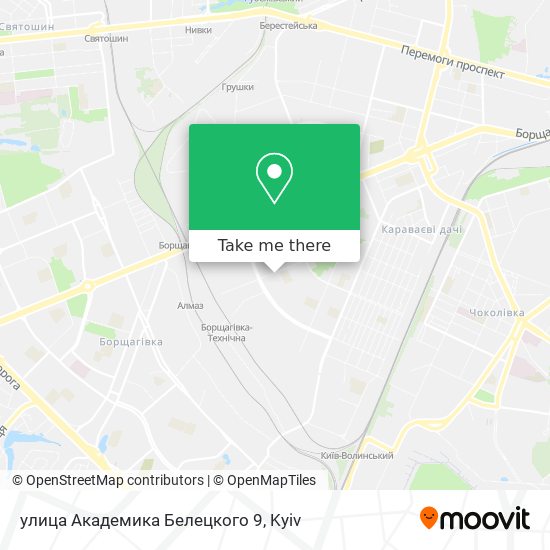улица Академика Белецкого 9 map