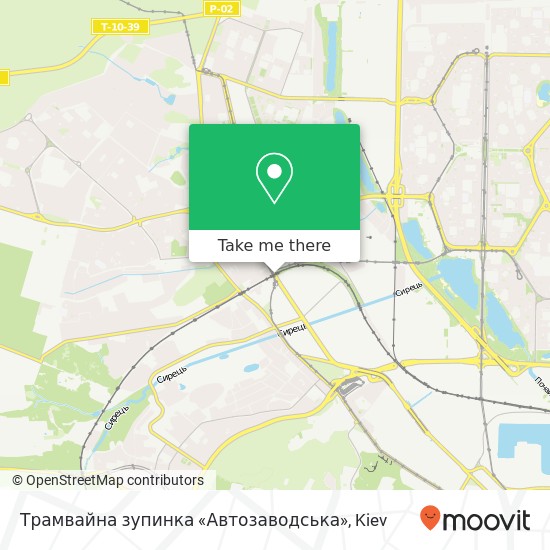 Трамвайна зупинка «Автозаводська» map