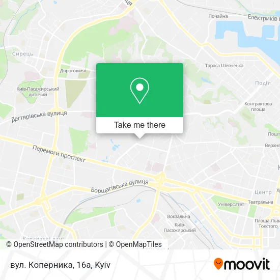 Карта вул. Коперника, 16а