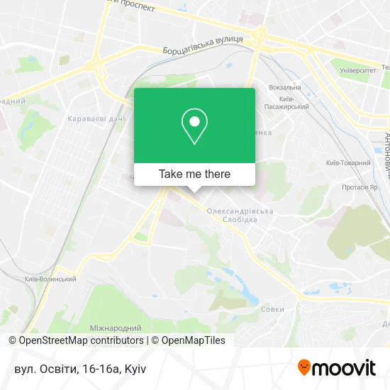 Карта вул. Освіти, 16-16а