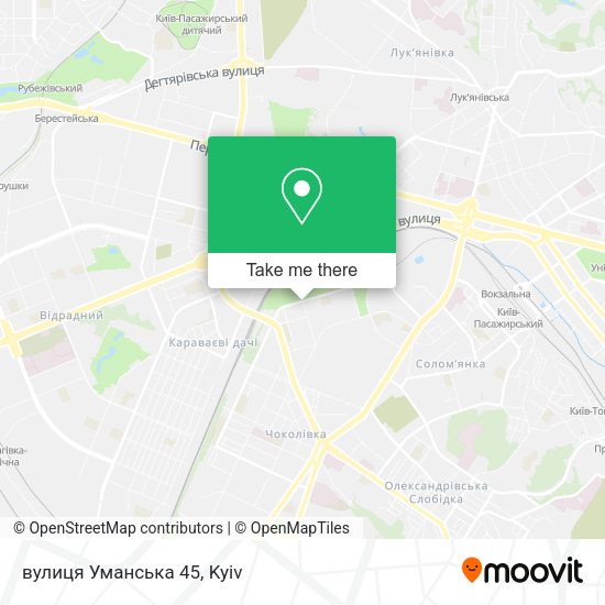 Карта вулиця Уманська 45