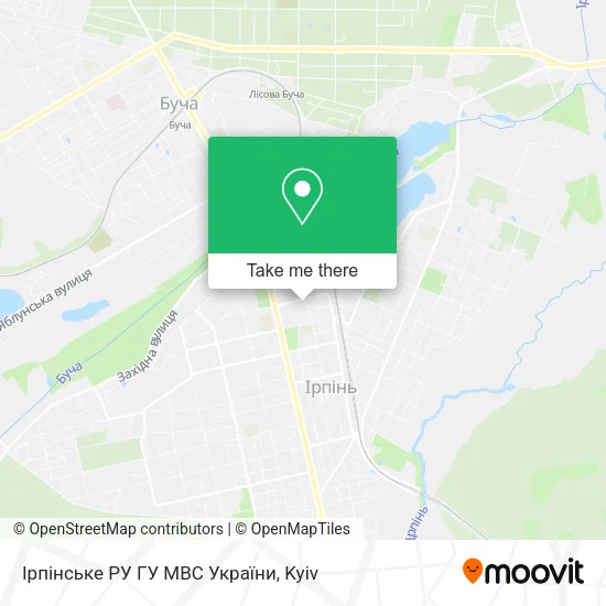 Карта Ірпінське РУ ГУ МВС України