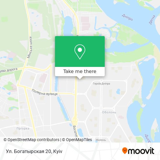 Ул. Богатырская 20 map
