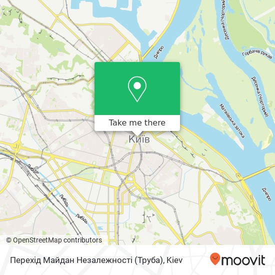 Перехід Майдан Незалежності (Труба) map