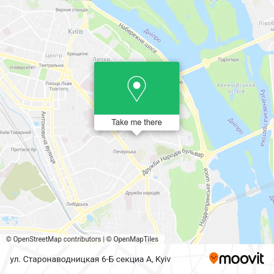 Карта ул. Старонаводницкая 6-Б секциа А