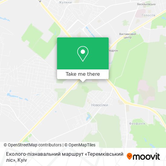 Еколого-пізнавальний маршрут «Теремківський ліс» map