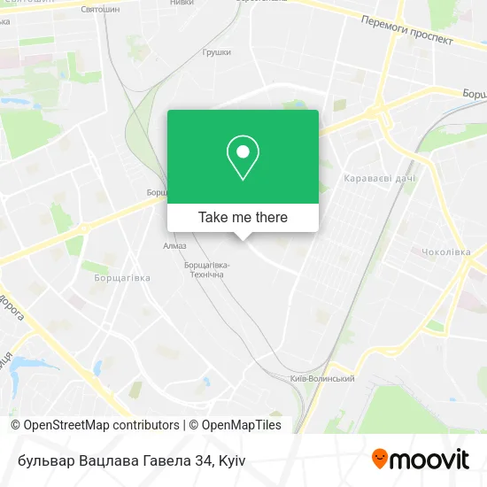 Карта бульвар Вацлава Гавела 34